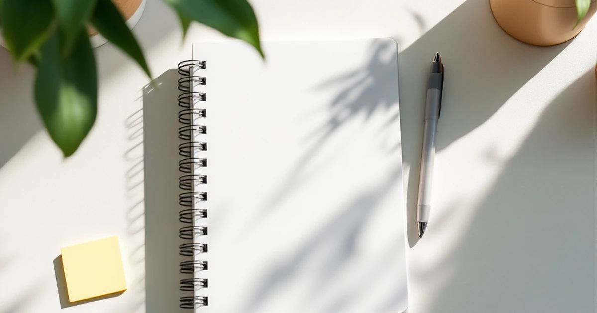 Editorial image showing desk setup for Apple Notes and Notion use cases.