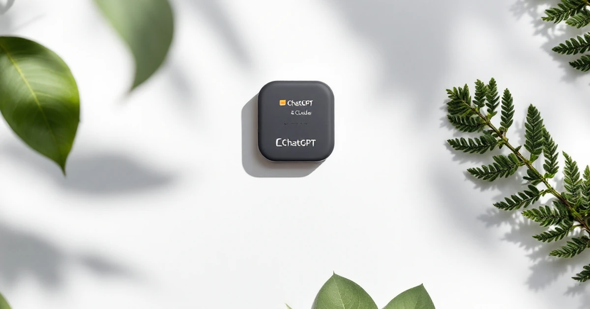 Decision-making tools in a flat lay composition for choosing between ChatGPT and Claude.