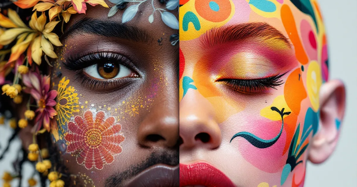 Editorial image showing contrasting realistic and playful art styles.