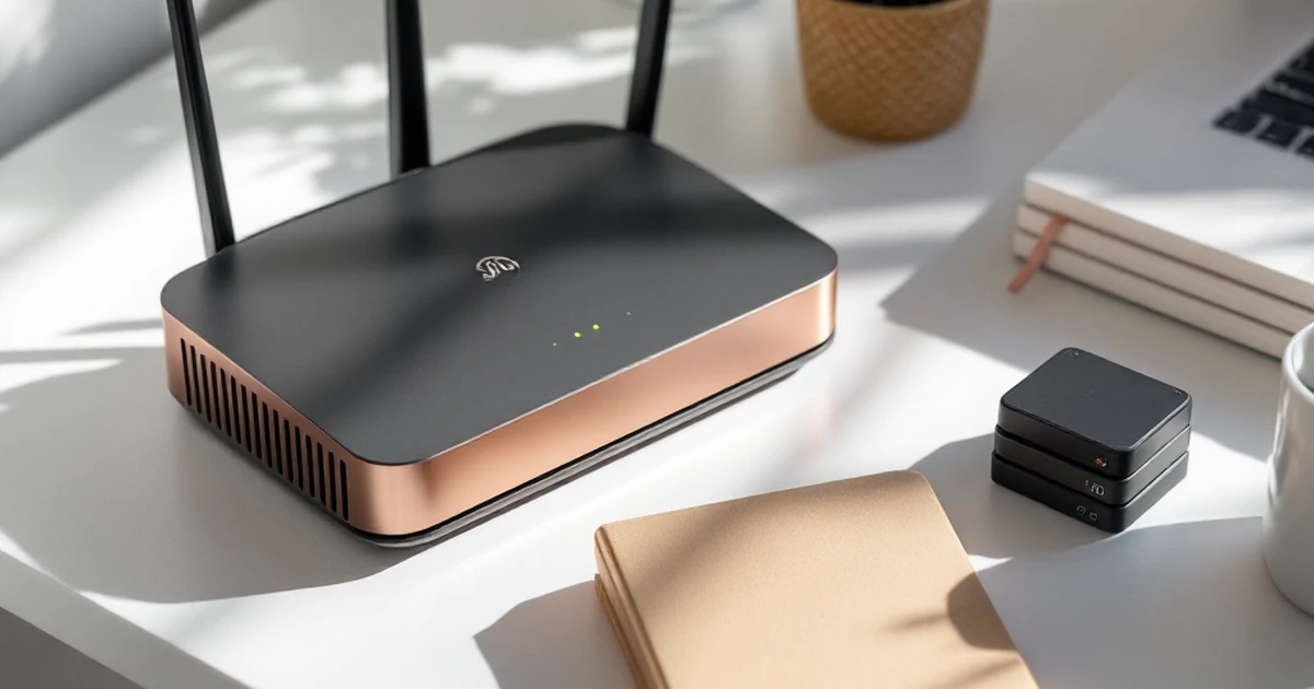 Product photo of hosting tools and SiteGround notebook on bright workspace.