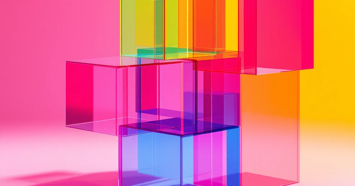 Abstract cubes representing team productivity and collaboration.