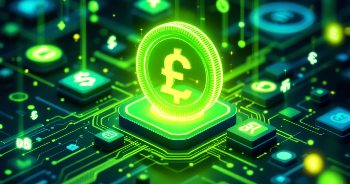 Abstract image of budget AI tools with icons and currency symbols.