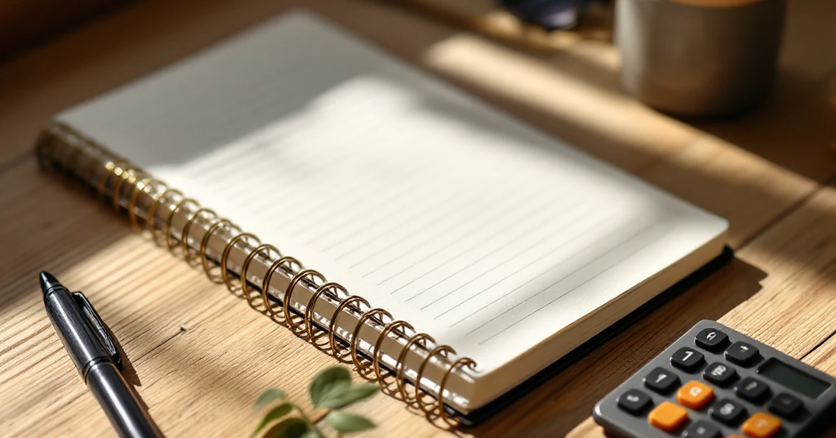 Workspace scene with budget-friendly productivity tools on a desk.