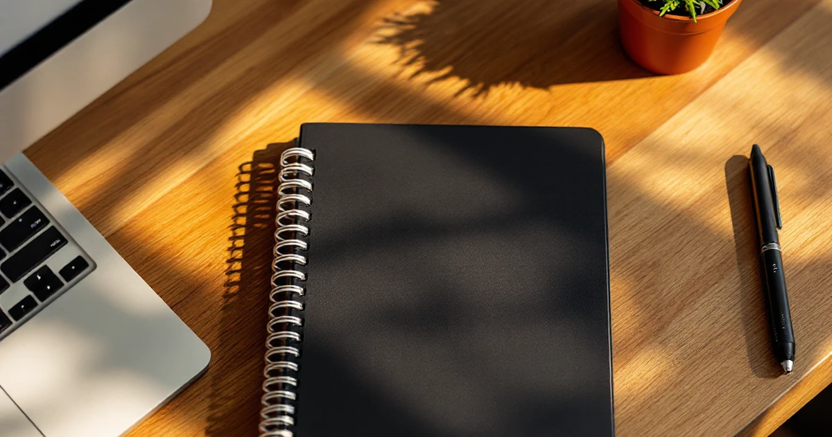 Mid-range productivity gadgets including a smart planner on a wooden desk.