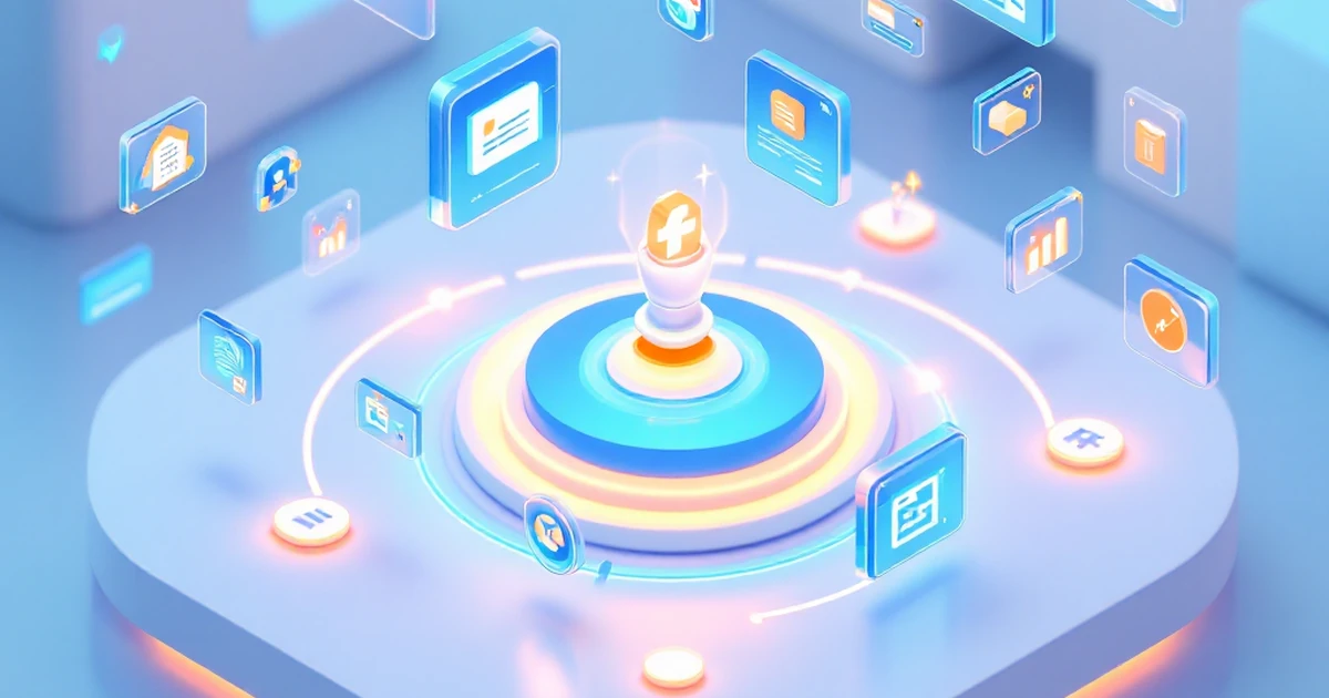 Digital interface showcasing AI tools with floating icons