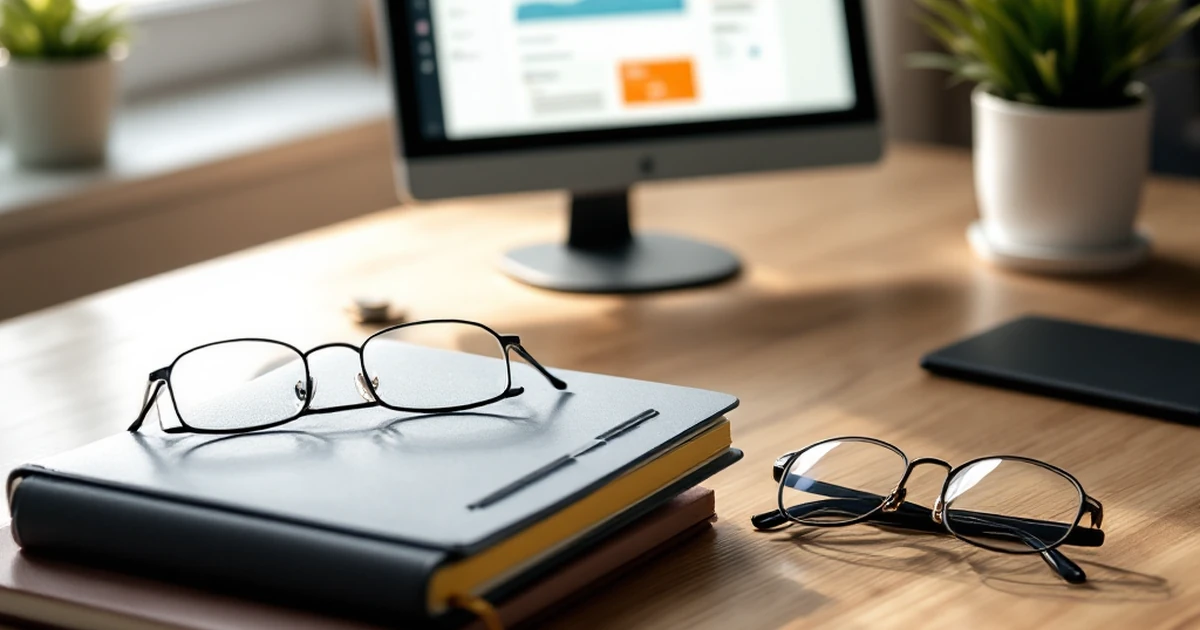 Ideal buyers' workspace with planner and digital device.