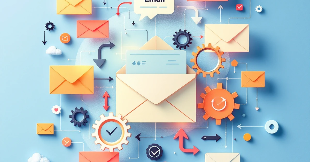 Flowchart illustrating the steps in an email marketing strategy.