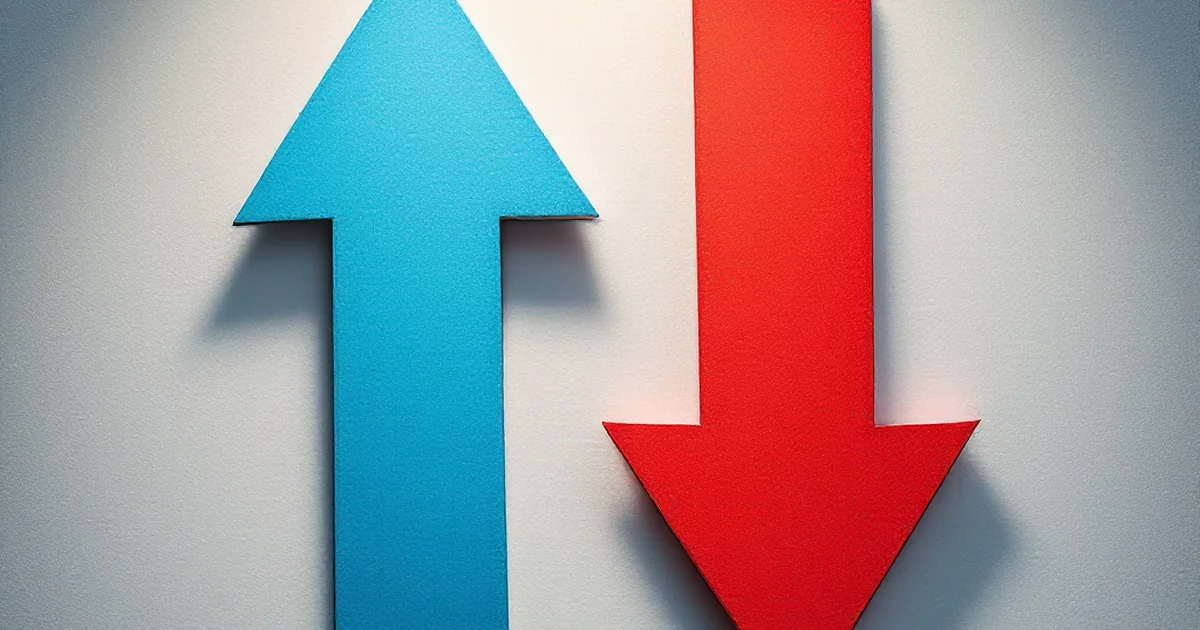 Abstract image of decision-making with diverging arrows.