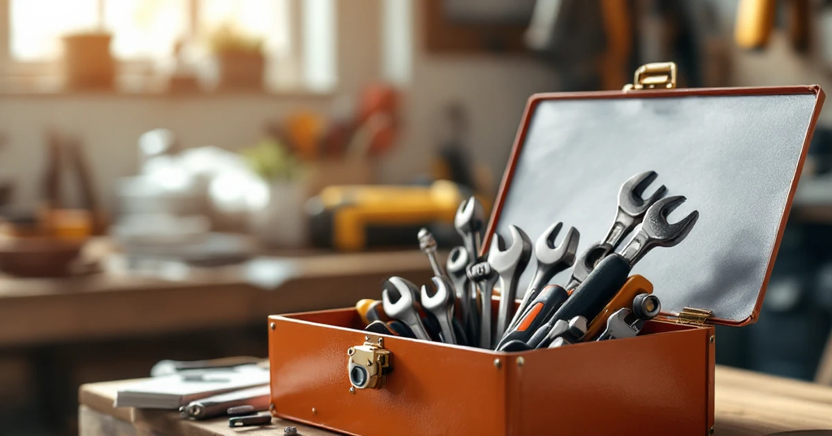 An open toolbox with various tools, representing the need for a complete SEO toolkit.