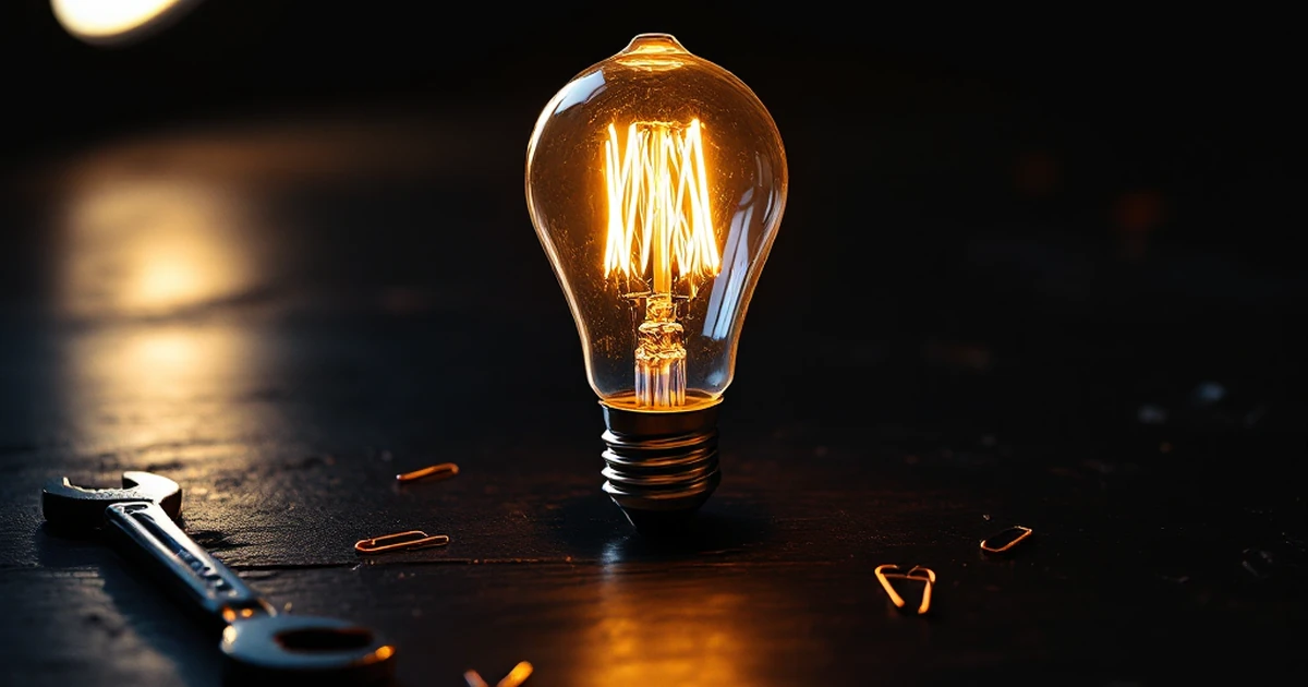 Abstract light bulb and tools for troubleshooting email issues