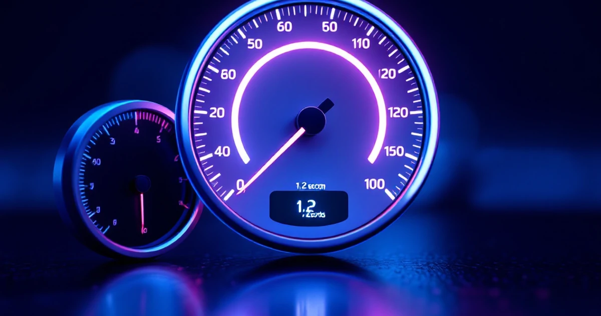 Speed and performance elements illustrating fast website loading times.