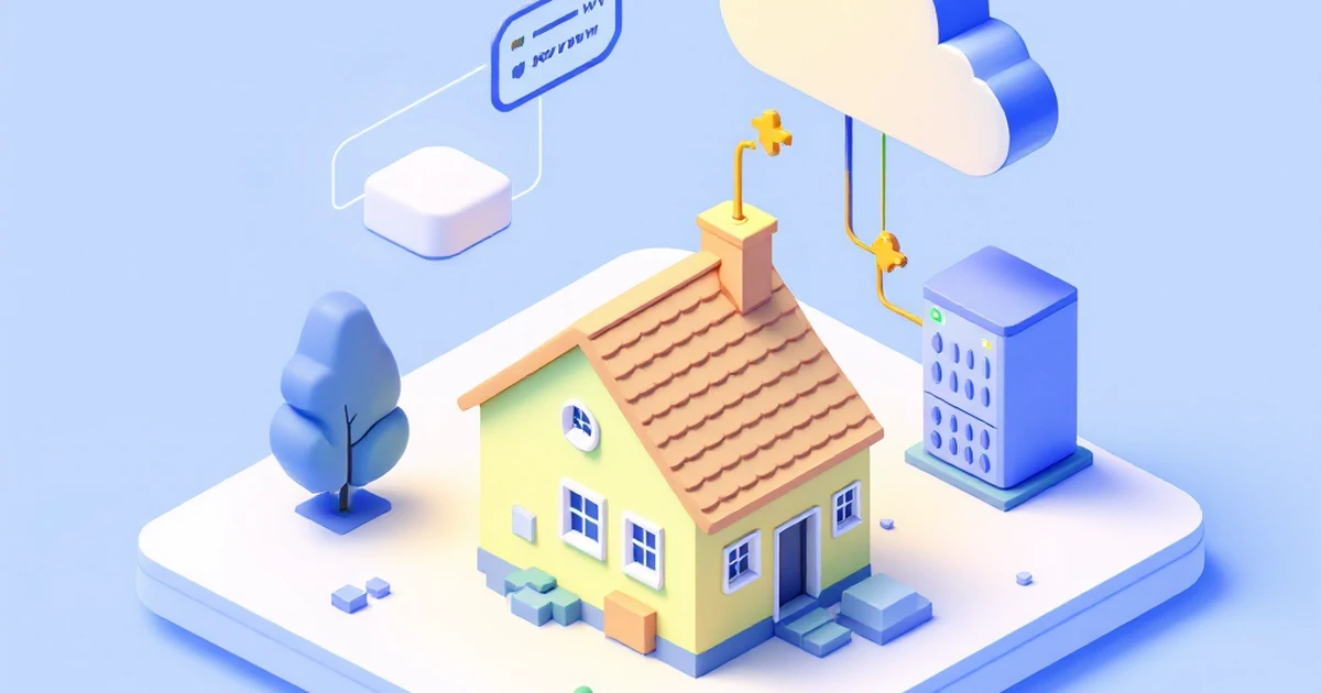 An isometric diagram showing a website icon connecting to a cloud server, representing web hosting basics.