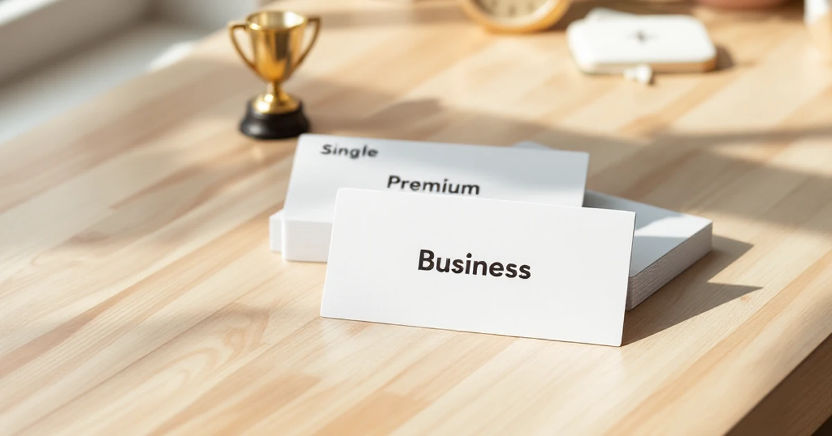 A workspace shot featuring symbolic items representing hosting plan tiers, security, and speed.