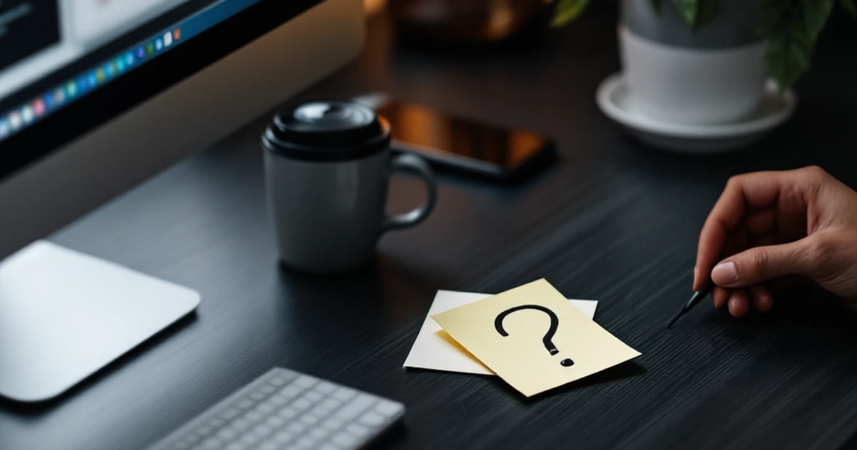 Workspace image showing tools for troubleshooting AI content marketing.