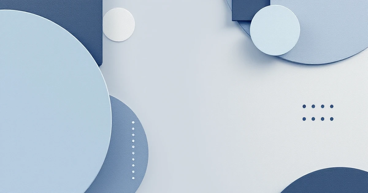 Abstract geometric shapes with a checkmark for troubleshooting