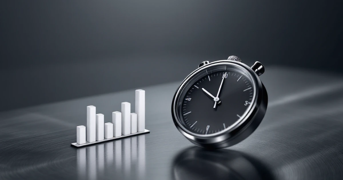 Stopwatch and graph representing performance testing